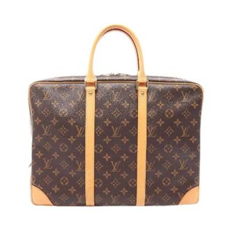 Louis Vuitton Pre-owned Monogram Briefcase - Heren - Vintage Handtas - Bruin - ONE Size - Leer - Vintage
