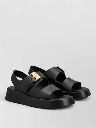 Tod's heel sandals open toe platform sole slingback