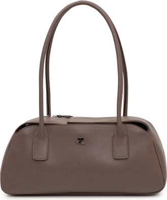 Courr&egrave;ges Light Mocha Strip Medium Shoulder Bag