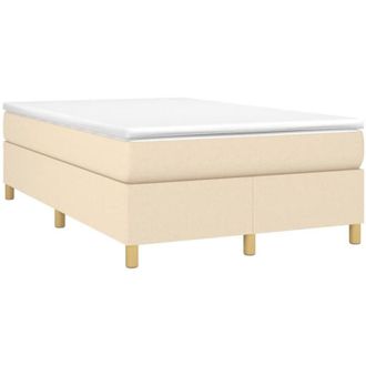 vidaXL Estructura De Cama Sin Colch&oacute;n Tela Crema 120x200 Cm Vidaxl