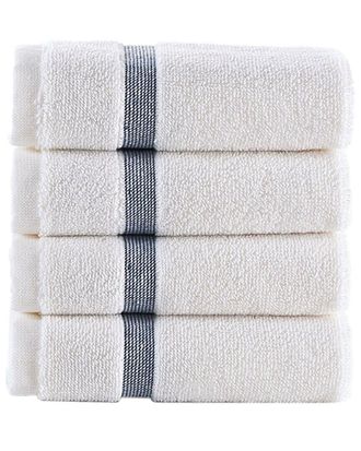 Brooks Brothers Contrast Border 4Pc Wash Towels