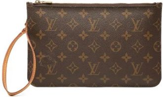 Louis Vuitton Tweedehands Canvas Louis Vuitton tassen - Dames - Vintage Clutch - Bruin - ONE Size - Vintage