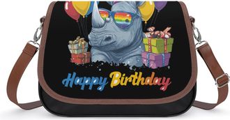 Generic Rhino Birthday Crossbody Bags for Women Shoulder Messenger Bag Purse Handbags