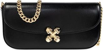 Alexander McQueen Borsa a spalla Skull Flower - Nero