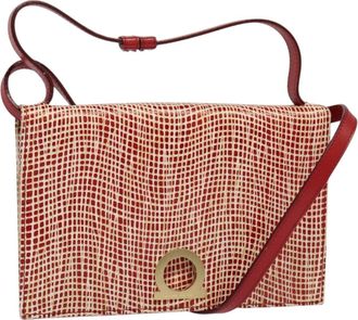 Ferragamo Gancini Shoulder Bag Leather Leather Shoulder Bag Bag (Pre-Owned)