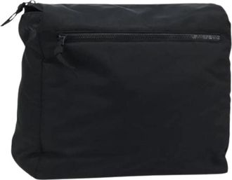 Bottega Veneta Pre-owned Nylon Clutch - Dames - Vintage Clutch - Zwart - ONE Size - Nylon - Vintage