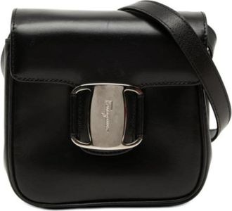 Ferragamo Pre-owned Shoulder Bag - Dames - Vintage Schoudertas - Zwart - ONE Size - Leer - Vintage