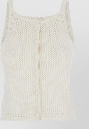 Dunst linen and cotton blend knitted top