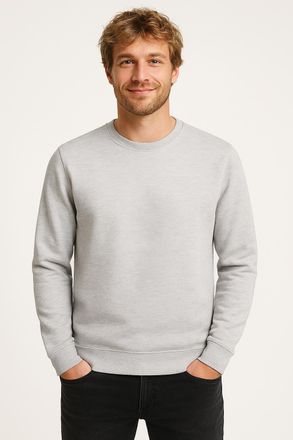 Only & Sons Sweatshirt ONLY & SONS ONSCHASE REG CREW SWEAT OTL, Herren, Gr. XXL, grau (light grau melange), angeraute Sweatware, Obermaterial: 52% Baumwolle, 48% 