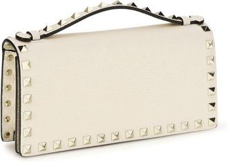 Valentino Garavani Womens Beige Calf Leather Bos Taurus Wallet