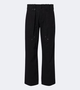 Isabel Marant Amandine pleated cotton-blend straight pants