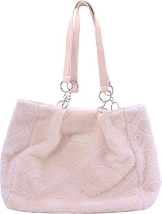 Generic Womens Plush Bags Womens Plush Commuter Large Capacity Shoulder Bag Bags Armpit Tote Fluffy Handbags(Pink)