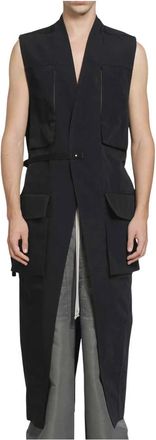 Rick Owens Chaleco Largo de Laboratorio Tower - Jackets - Hombre - Negro - M