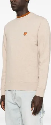 Maison Kitsun&eacute; Fox Head Patch Sweatshirt - Beige