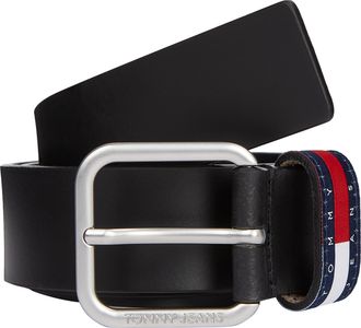 Tommy Jeans Lederg&uuml;rtel TOMMY JEANS TJM RYAN 3.5 cm breit, Herren, Gr. 90, schwarz, Rindsleder, unifarben, G&uuml;rtel Lederg&uuml;rtel, Gr&ouml;ssenverstellbar