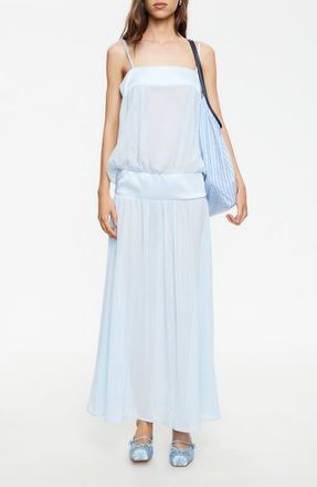 Lioness Gracia Sleeveless Chiffon Maxi Dress in Pale Blue at Nordstrom, Size X-Large