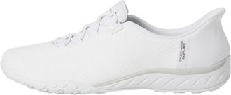 Skechers Breathe Easy - Knitty Waves Hands Free Slip-Ins White 100762-WHT Womens