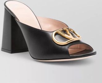 Valentino Garavani leather block heel mules