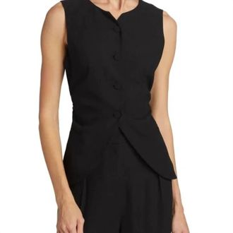 Derek Lam Henriette Tailored Vest In Black