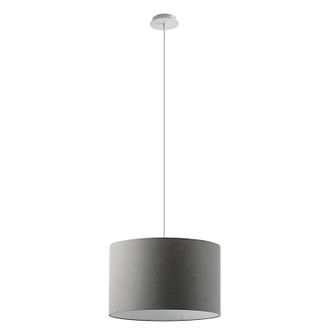 Rossini Illuminazione Lampada A Sospensione Rossini Con Paralume Cilindrico Antracite - Struttura In Metallo Bianco - Attacco E27, Potenza 75w, Ip20, &Oslash; 48 X 30 X 150 Cm