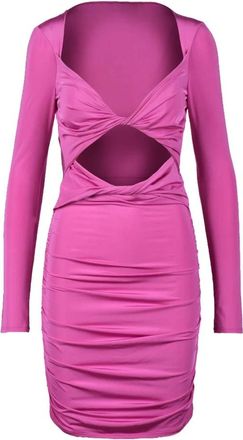 Patrizia Pepe Elegante Avondjurk met Stretchstof - Dames - Korte kleedjes - Roze - M - Kleedjes