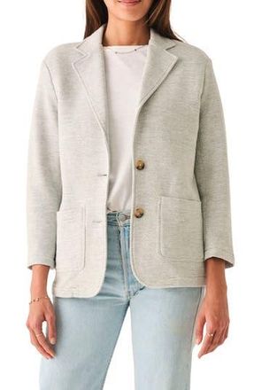 Faherty Inlet Cotton Blend Knit Blazer in Heather Grey at Nordstrom Rack, Size X-Large
