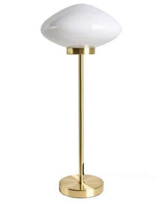 Beliani L&aacute;mpara de mesa metal dorado