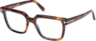 Tom Ford Mens Black Square Eyeglass Frames FT5889-B 053
