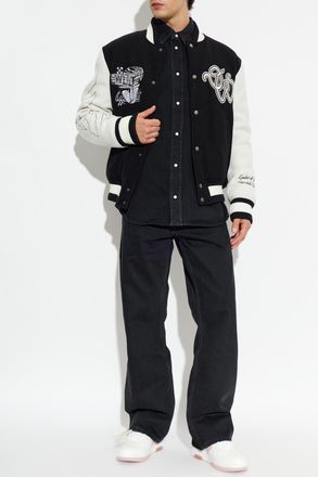 Off-white Straight-leg Jeans, Mens, Black