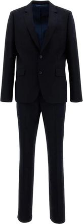 Paul Smith Maatwerk Pasvorm Tweeknops Wol Twill Pak - Heren - Business pakken - Blauw - L - Wol - Kostuums