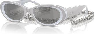 Tiffany & Co. Zilver/Grijs Zonnebril - Dames - Zonnebrillen - Grijs - 54 MM - Accessoires
