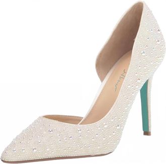 Betsey Johnson Womens Hazil Pump In Pearl