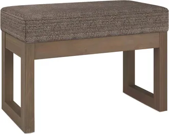 Simpli Home Milltown 27In Contemporary Rectangle Footstool Ottoman Bench