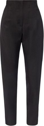 Alaia Wollen Broek - Dames - Slim Fit Broeken - Zwart - 2XL - Wol - Broeken