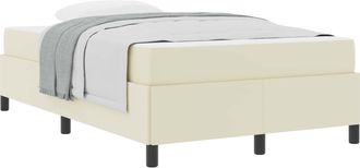 vidaXL Estructura De Cama Con Colch&oacute;n Crema 120 X 200 Cm Tela Vidaxl