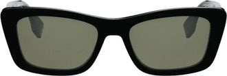 Fendi Sunglasses, unisex, Black, Size: 53 MM Lettering Sunglasses