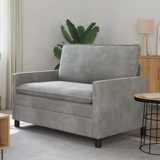 vidaXL Vidaxl Divano Grigio Chiaro 126 X 81 X 87,5 Cm Velluto