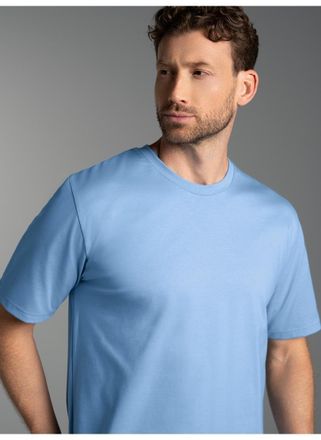 Trigema T-Shirt TRIGEMA TRIGEMA T-Shirt DELUXE Baumwolle, Herren, Gr. XXL, blau (horizont), 100% Baumwolle, Basic, Shirts T-Shirt