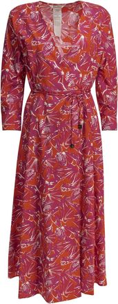 Max Mara Blumen-Midikleid in A-Linie