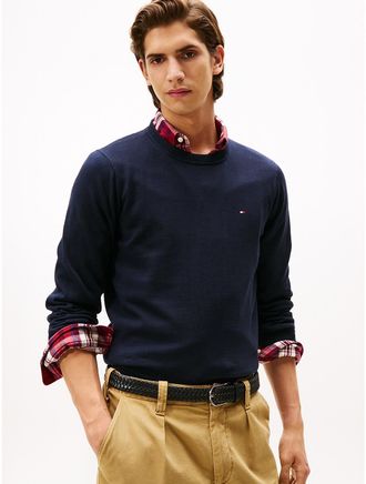 Tommy Hilfiger Mens Classic Crewneck Sweater - Navy Blue - XXXL