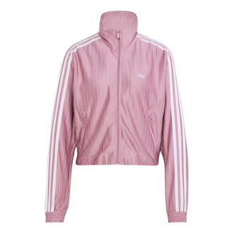 adidas (WMNS) adidas Firebird Pinstripe Track Jacket Asia Sizing Magic Mauve Silver Metallic KR9577