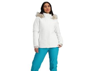 Obermeyer Tuscany Elite Jacket Womens Clothing White II : 18, Elastane/Faux Fur/Nylon