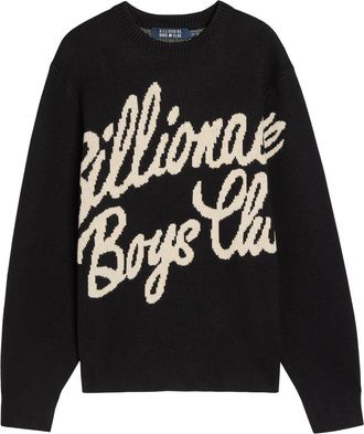 Billionaire Boys Club Logo-intarsia Knit Jumper - Black - XL