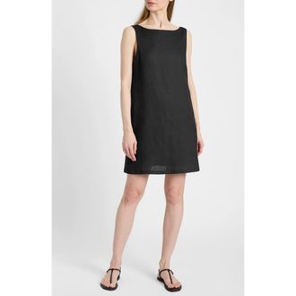 Santorelli Jaclyn Sleeveless Shift Dress in Black at Nordstrom, Size X-Small