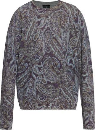 Etro Maglione con stampa paisley - Grigio
