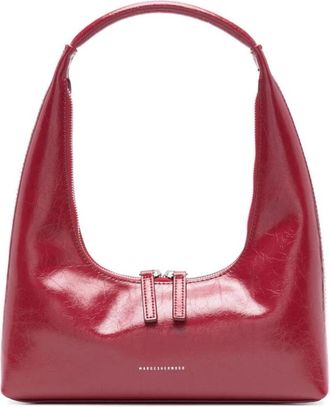 Marge Sherwood Tassen, Dames, Rood, ONE Size, Rode Schoudertas met Logostempel