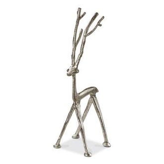 Tag Large Cast Aluminum Reindeer Sculpture for Holiday Decor in Silver at Nordstrom