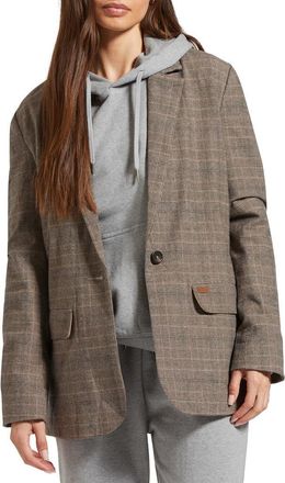 Brixton Manhattan Houndstooth Stretch Cotton Sport Coat in Brown/Cream Houndstooth at Nordstrom, Size X-Small
