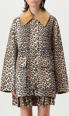 Ganni Giubbotto Ganni in tela con stampa animalier