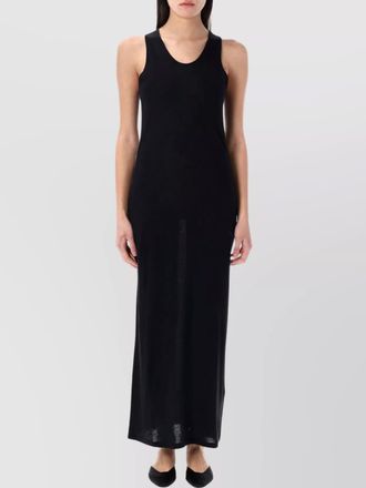 LouLou maryon sleeveless scoop neckline floor length dress